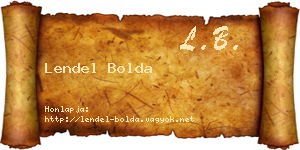 Lendel Bolda névjegykártya